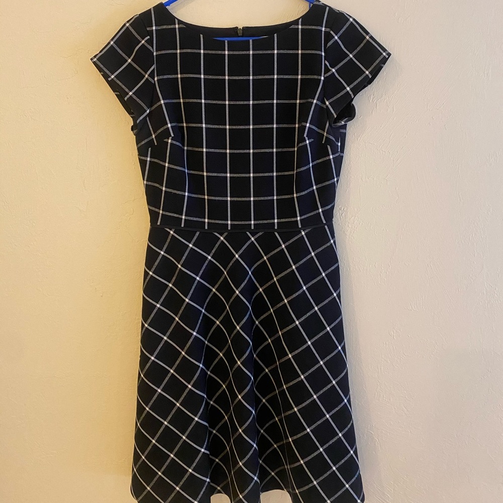 WHBM Windowpane Dress